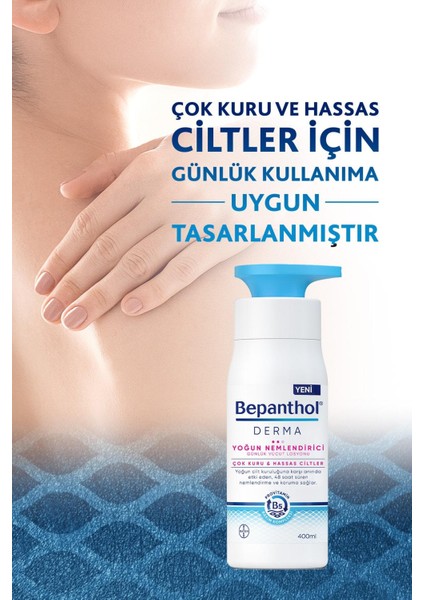 Derma Günlük Yoğun Nemlendirici 400 ml Losyon & 10 adet Yoğun Nemlendirici Losyon 10 ml fırsatları