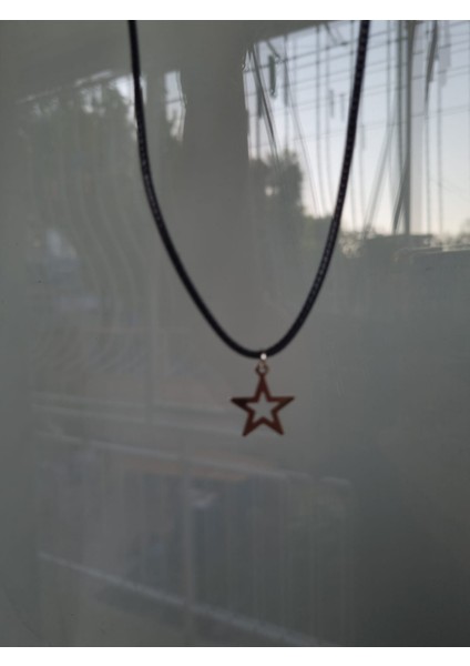 Kore Ipi Bağlamalı Choker Ip Yıldız Kolye Y2K