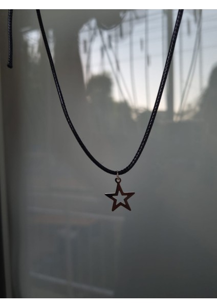Kore Ipi Bağlamalı Choker Ip Yıldız Kolye Y2K
