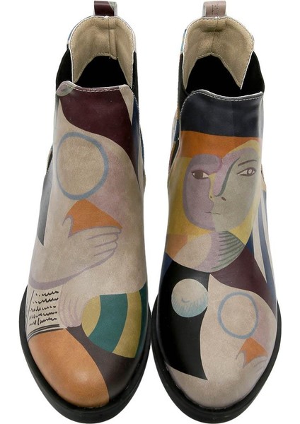 Kadın Vegan Deri Çok Renkli Bilekte Bot - Book Club Tasarım fiyatları