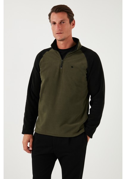 Slim Fit Yarım Fermuarlı Soğuk Geçirmez Kışlık Şardonlu Polar Erkek POLAR 5906055 fırsatları