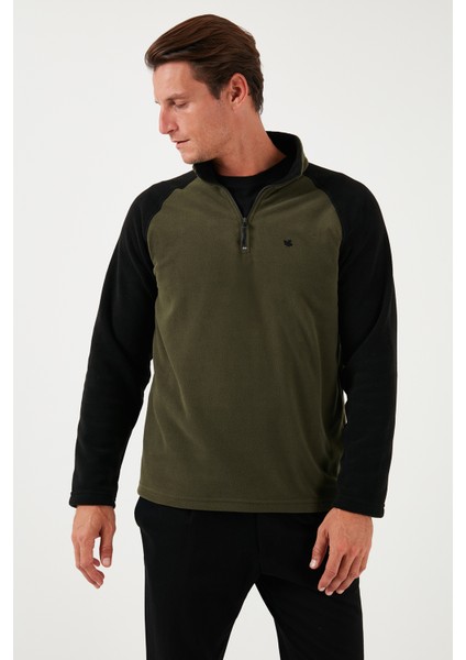 Slim Fit Yarım Fermuarlı Soğuk Geçirmez Kışlık Şardonlu Polar Erkek POLAR 5906055 indirimleri