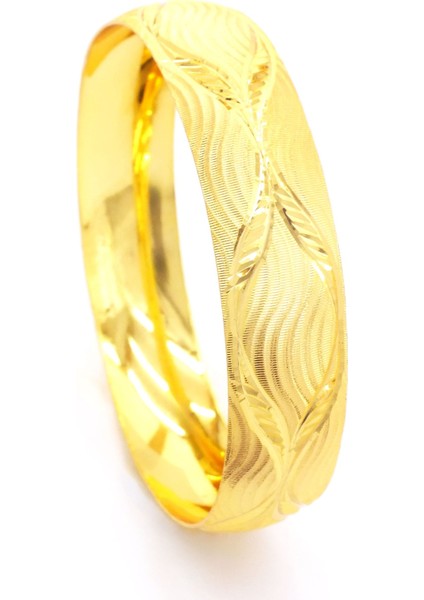 Bz Imıtasyon Bilezik 1.5 cm Dalgalı Model Altın Kaplama Bilezik BLZ-3091