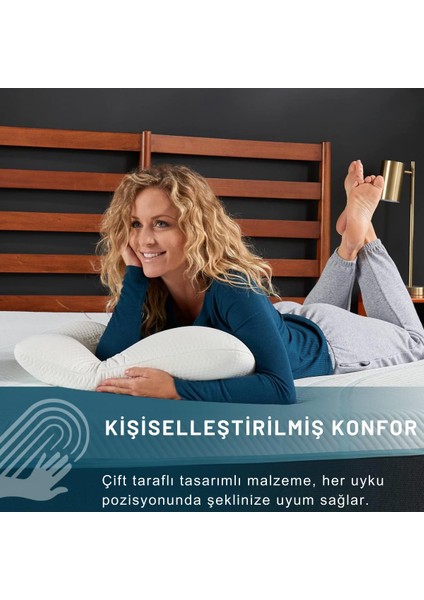 Visco Yastık Memory Foam Boyun Yastığı Hafızalı Ortopedik Yastık 60X40X15 cm