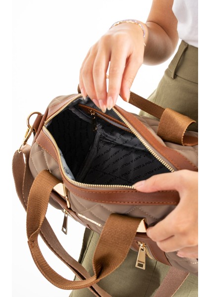 Kadın Büyük Boy Spor Model Kapitone 4 Gözlü Uzun Askılı El & Omuz Çantası Kahverengi 7041 modelleri