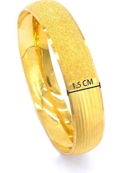 Bz Altın Kaplama Aygül Model 15 mm Kadın Bilezik BLZ-1434 modelleri