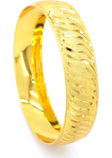 Altın Kaplama Rüzgar Model 1.5 cm Bilezik BLZ-3026