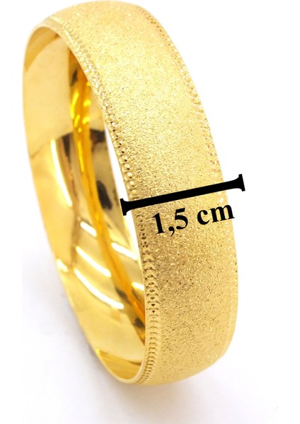 Bz Altın Kaplama 15MM Simli Bilezik BLZ-3022 modelleri