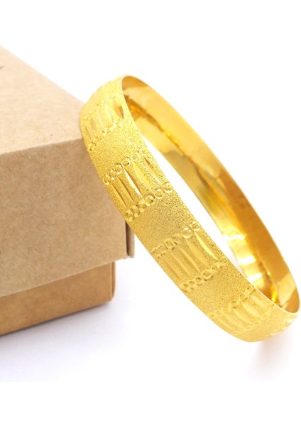 Bz 22 Ayar Altın Kaplama 1 cm Çizgili Noktalı Bilezik BLZ-3075 fırsatları