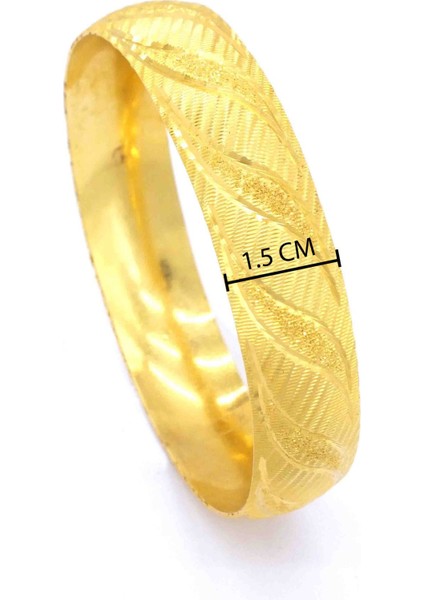 Bz 22 Ayar Altın Kaplama 15 mm Kumlu Bilezik BLZ-1356 modelleri