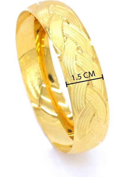 Altın Kaplama Örgü Model İmitasyon Bilezik 1.5 cm BLZ-1295 modelleri