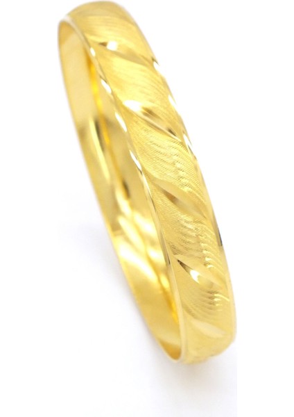 Bz 22 Ayar Altın Kaplama Rüzgar Model Bilezik 1 cm BLZ-3006