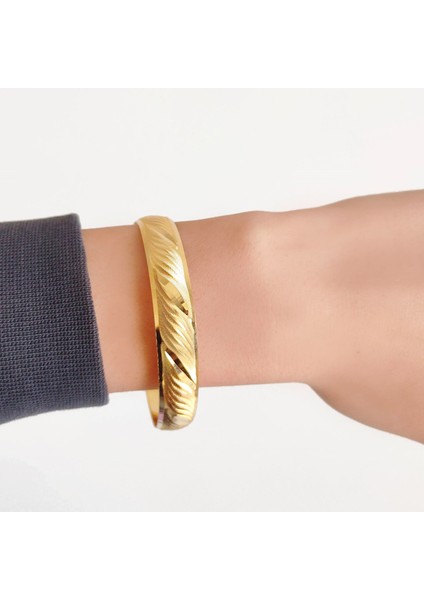 Bz 22 Ayar Altın Kaplama Rüzgar Model Bilezik 1 cm BLZ-3006 fiyatları