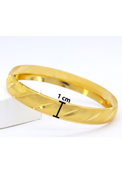 Bz 22 Ayar Altın Kaplama Rüzgar Model Bilezik 1 cm BLZ-3006 modelleri