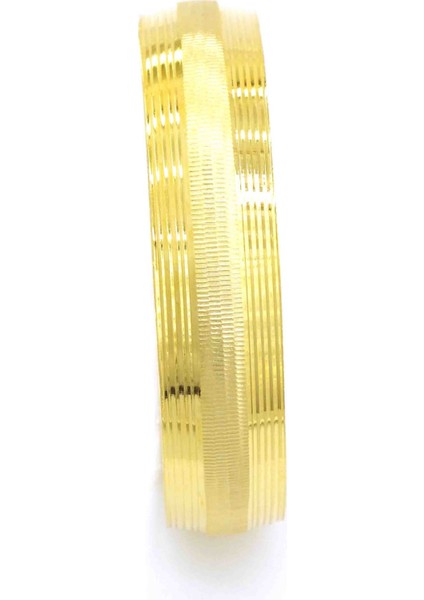 Bz 22 Ayar Altın Kaplama 15 mm Dikey Çizgili Bilezik BLZ-1104 fırsatları