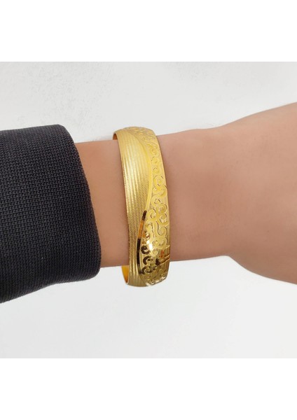 Bz 22 Ayar Altın Kaplama 15 mm Kalemli Bilezik BLZ-1085 fiyatları