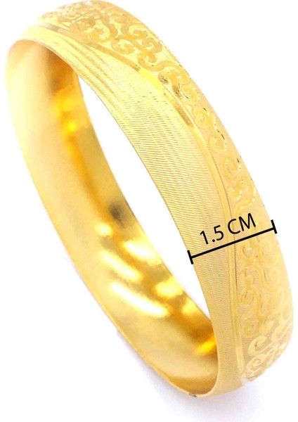Bz 22 Ayar Altın Kaplama 15 mm Kalemli Bilezik BLZ-1085 fırsatları