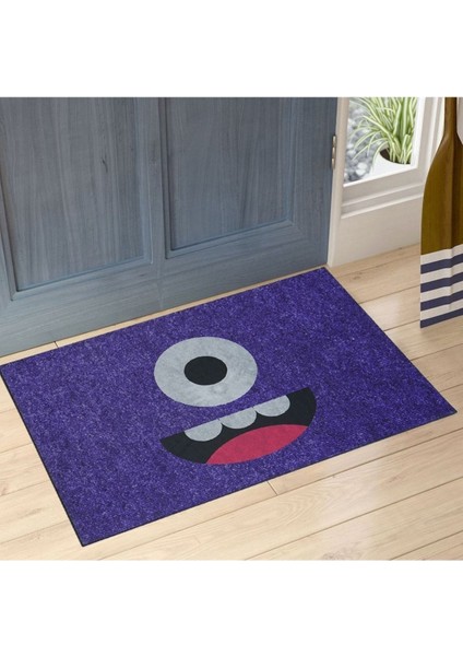Tek Göz Emoji Çift Taraflı Kauçuk Kapı Önü Paspası