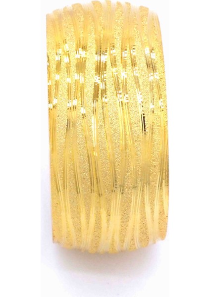 Bz 22 Ayar Altın Kaplama Mega Çizgili Bilezik 3 cm BLZ-1147 fırsatları