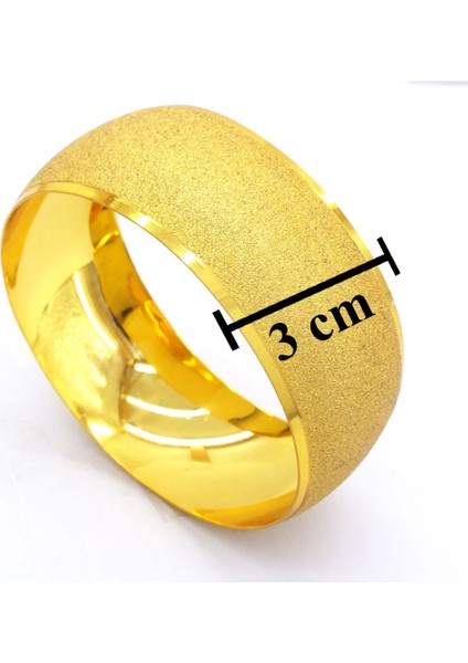 Bz 22 Ayar Altın Kaplama 3 cm Simli Bilezik BLZ-3041 modelleri