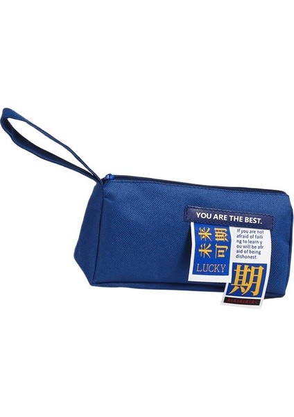 Basit Büyük Kapasiteli Kalem Çantası Öğrenci Okul Malzemeleri Erkek Yaratıcı Kırtasiye Saklama Çantası Kanvas Kalem Çantası (Yurt Dışından)