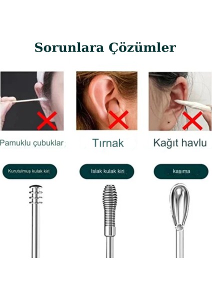 6 Çantalı Kulak Temizleme Çubuğu Seti Kulak Bakım