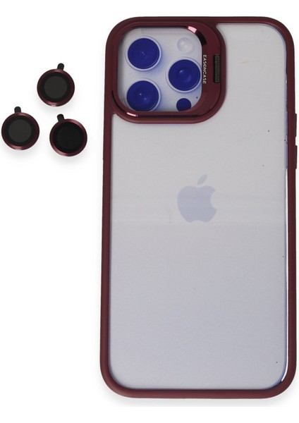 Iphone 13 Pro Max Kılıf Roblox Lens Standlı Kapak - Bordo 13