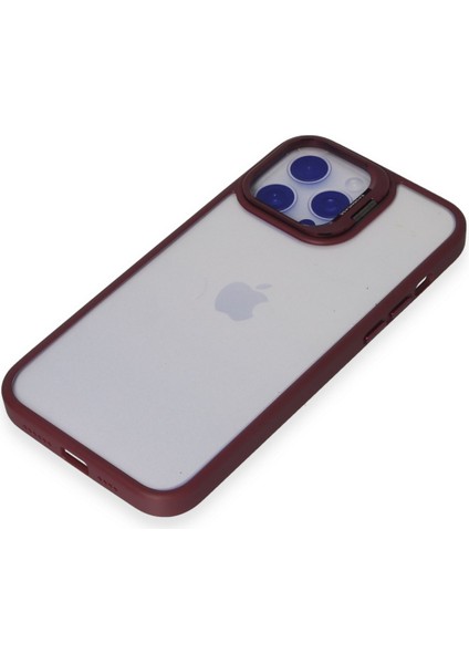 Iphone 13 Pro Max Kılıf Roblox Lens Standlı Kapak - Bordo 13