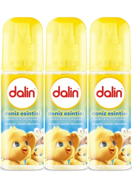 Bebek Kolonyası 150ML Deniz Esintisi (Bergomat-Zambak-Misk Kokulu) (3 Lü Set)