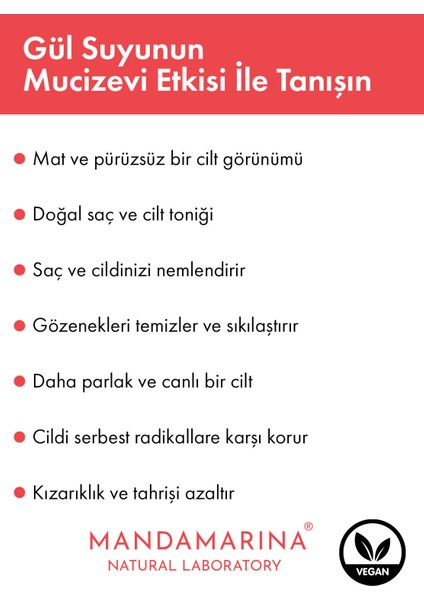 Gül Suyu Aydınlatıcı Tonik %100 DoğalSaf Cam Şişe 100 ml fiyatları