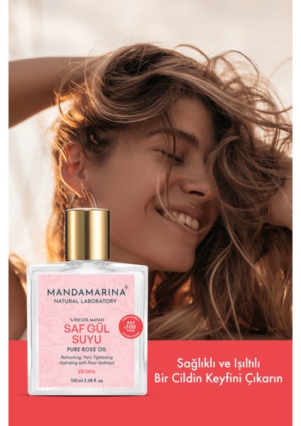 Gül Suyu Aydınlatıcı Tonik %100 DoğalSaf Cam Şişe 100 ml fırsatları