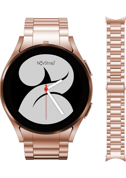 Samsung Galaxy Watch 7 6 5 4 Fe 40-42-43-44-45-46-47 Mm ile Uyumlu Çelik Metal Kordon Boşluk Bırakmayan Pimli