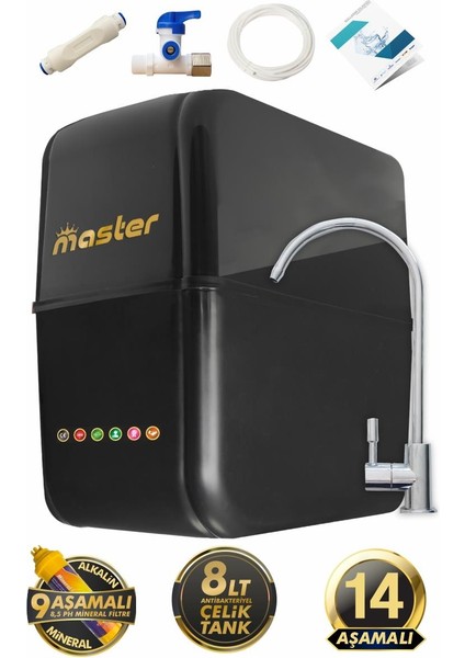 Piksel Aqua Master 14 Aşamalı Alkali Multimineralli Çelik Tanklı Su Arıtma Cihazı