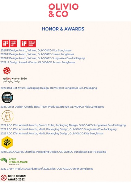 Olıvıo&co Gözlük Askısı Blue 3 Y+ indirimleri