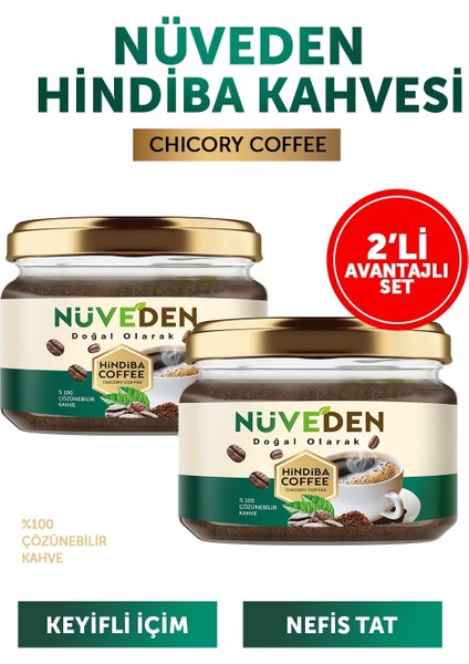 Nüveden Hindiba Kahvesi % 100 Doğal Detox Diyet Kahvesi 2X150 gr