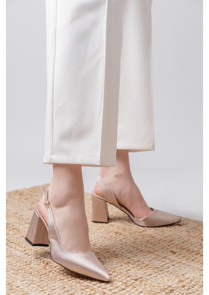 Tonia Krem Saten Topuklu Kadın Ayakkabı fiyatları
