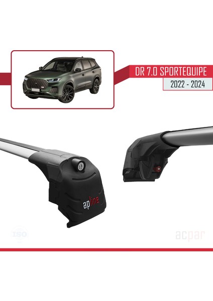 Dr 7.0 Sportequipe 7 (It) 2022 ve Sonrası ile Uyumlu Ace-2 Ara Atkı Tavan Barı Gri modelleri