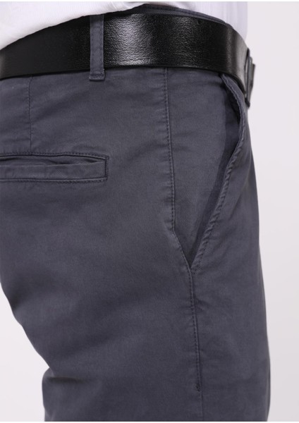 Cedy Denim Erkek Likralı Yüksek Bel Regular Fit Bol Kesim Yandan Cepli Chino Klasik Pantolon