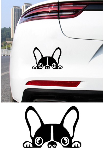 Fransız Bulldog Resmi Oto Araba Cam Sticker Çıkartma Bilgisayarlar,kamyonlar, Motosikletler Için fiyatları