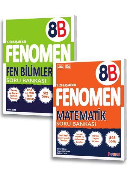 Fenomen Yayınları 8. Sınıf Matematik Fen Bilimleri B 2024-2025