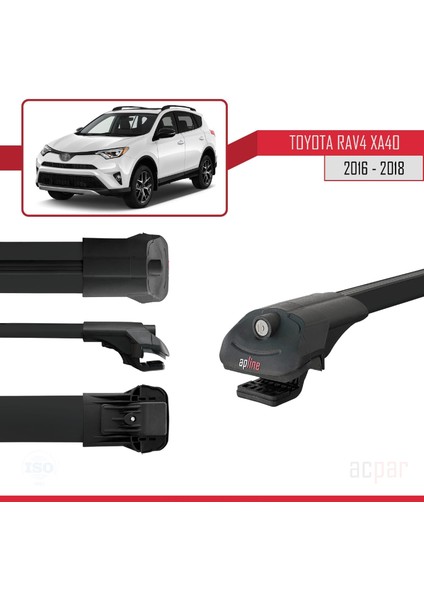 Toyota Rav4 (XA40) 2016-2018 Arası ile Uyumlu Ace-1 Ara Atkı Tavan Barı Siyah modelleri