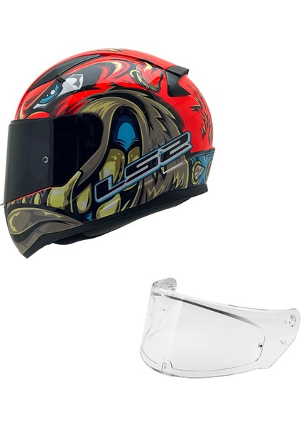 Rapıd 2 Spox Kırmızı Gri Kask Siyah Cam