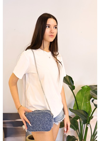 Kadın Çanta, Zincir Askı Detaylı Kot & Denim Çanta Kadın Kol, Omuz Çantası fiyatları