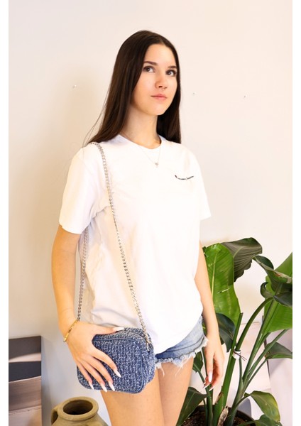 Kadın Çanta, Zincir Askı Detaylı Kot & Denim Çanta Kadın Kol, Omuz Çantası modelleri