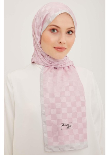 Trend B.Janjan Şal 90 - Pudra Dama Desen