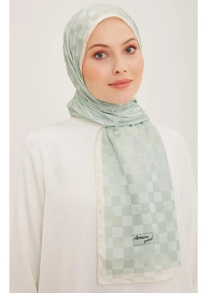 Trend B.Janjan Şal 89 - Yeşil Dama Desen