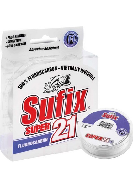 Süper 21FC Clear Fluorocarbon Olta Misinası 50MT