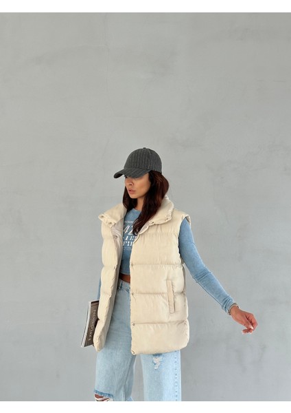 Kadın Filotalı Cep Çıtçıtlı Yakalı Şişme Yelek fırsatları