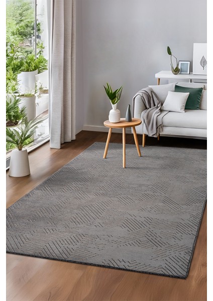 Colore Home Antrasit Kaymaz Taban Yıkanabilir Dekoratif Kilim Yolluk K5109