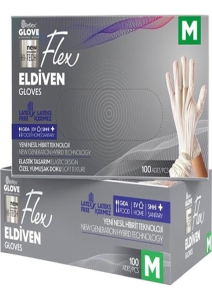 Flex Eldiven Beyaz M